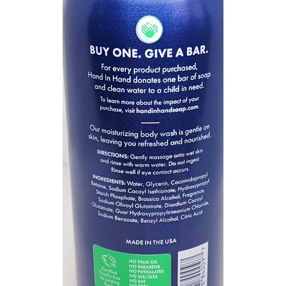 Hand In Hand Sustainable Suds Sweetgrass Lemon Zest & Vetiver Body Wash - Picture 5 of 8